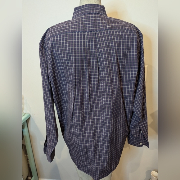 LL Bean Men's Blue Checkered Shirt Mens L Reg, Blue Red Yellow NWOT - Picture 6 of 11